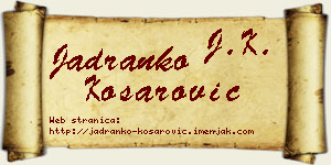Jadranko Košarović vizit kartica